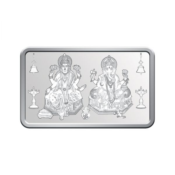 100g Silver Bar (999.9) - Lakshmi Ganesha