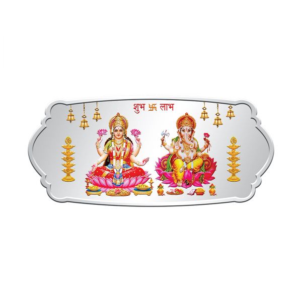 50g Silver Colour Bar (999.9) - Lakshmi Ganesh Stylized