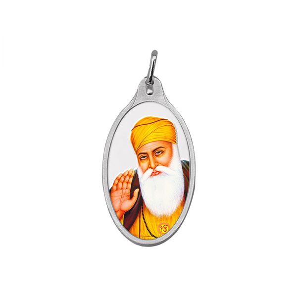 5.11g Silver Colour Pendant (999.9) - Gurunanak Ji 