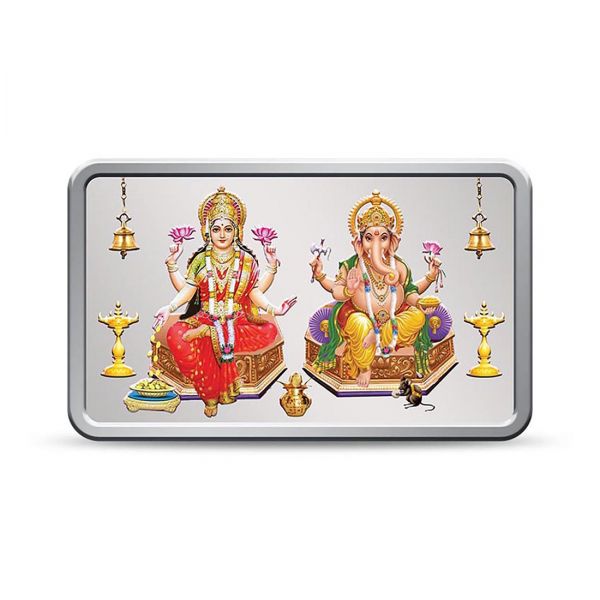 100g Silver Colour Bar (999.9) - Lakshmi Ganesh 