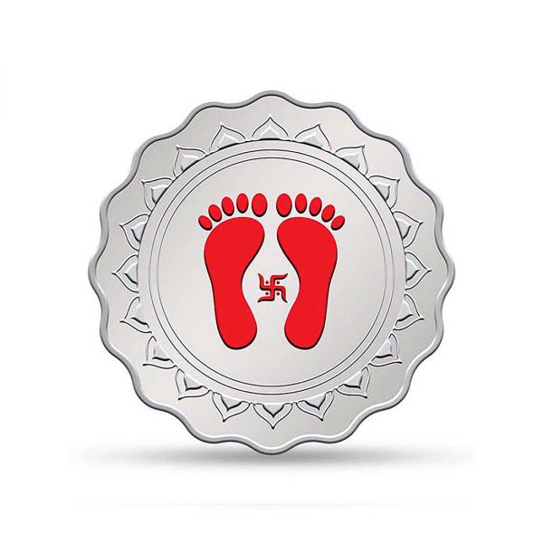 20g Silver Colour Coin (999.9) - Lakshmi Feet