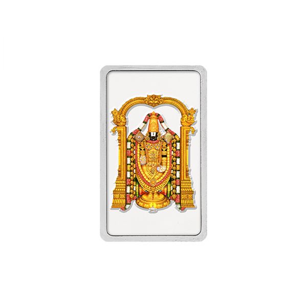 100g Silver Colour Bar (999.9) - Tirupati Balaji 