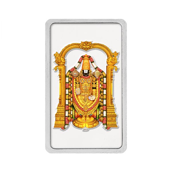100g Silver Colour Bar (999.9) - Tirupati Balaji 