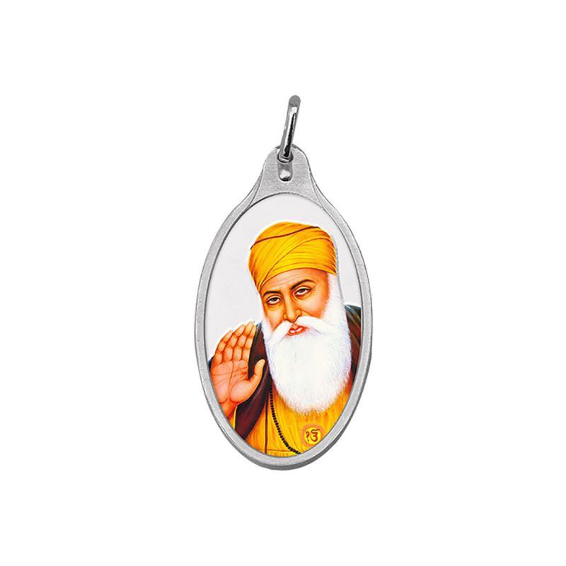 5.11g Silver Colour Pendant 999.9 Gurunanak Ji