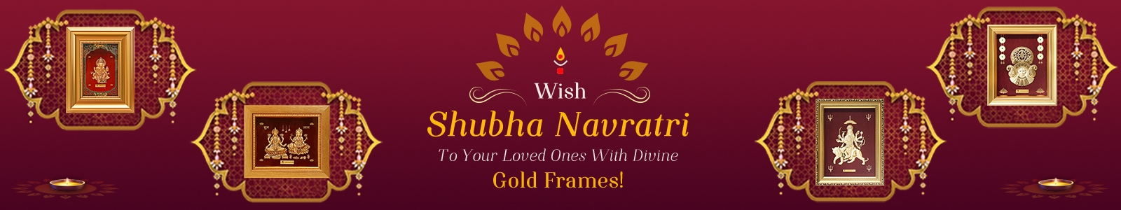 Wish Navratri To Your Loved Ones With Divine Gold Frames!