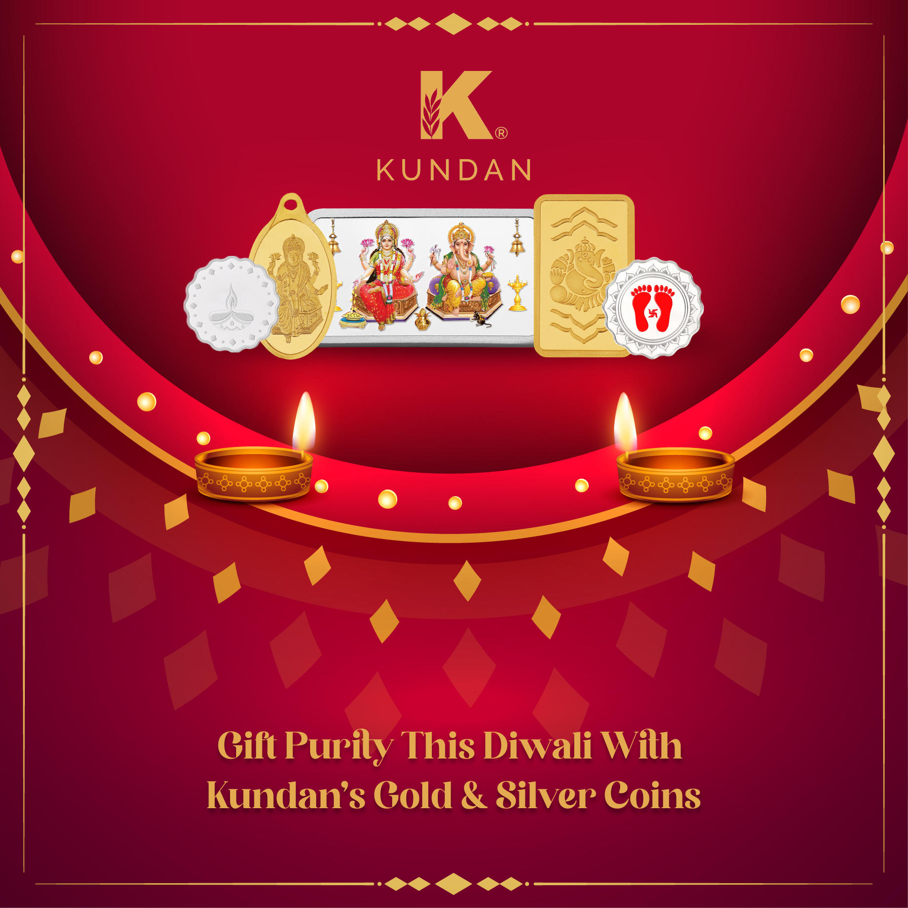 Gift Purity This Diwali With Kundan’s Gold & Silver Coins